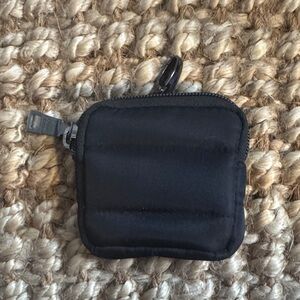 Think Royln Black Quilted Pouch Keychain Bag charm